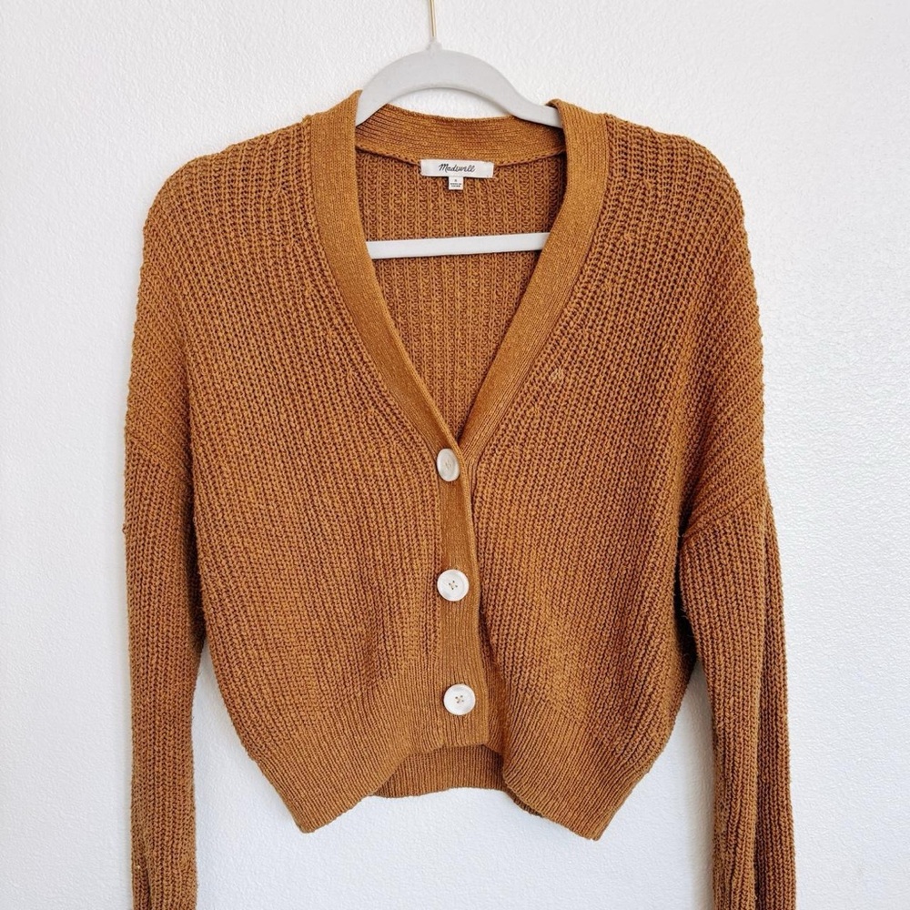Madewell Brown/Mustard Cardigan Sweater